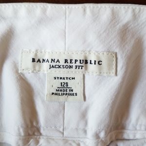 BR white boot-cut summer pant